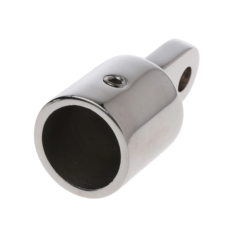 Heavy Duty Marine Boat EyeTube End Cap 316 Stainless Steel Bimini Top Fitting Hardware 20mm Canopy External Pipe Eye End