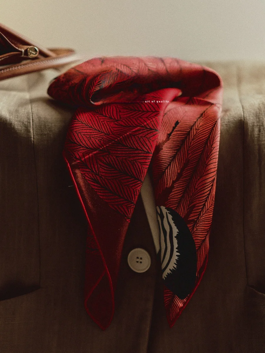 red-zebra-true-silk-scarf-women's-00-silk-square-netie-high-end-sensation-65-spring-summer-faion-accories