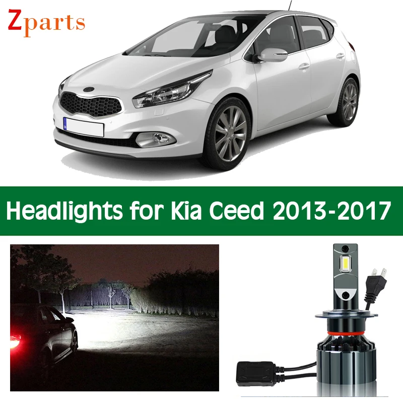 

Car Headlamp Bulbs For 2013 2014 2015 2016 2017 Kia Ceed JD LED Headlight Lighting Low Beam High Beam Canbus Lamp Accessories