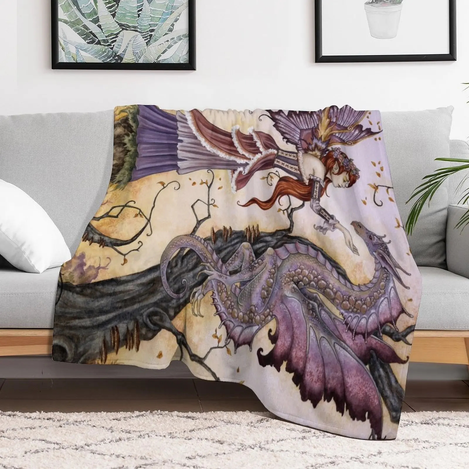 The Dragon Charmer Throw Blanket warm winter Blankets Sofas Of Decoration Loose halloween Blankets