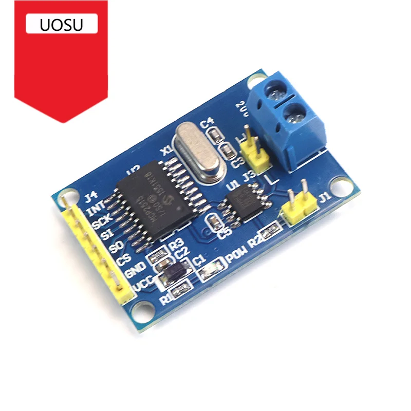 MCP2515 CAN Bus Module TJA1050 SPI Receiver for Arduino ESP32 RPi 51 MCU ARM Automotive Industrial OBD Data Logger 1Mbps