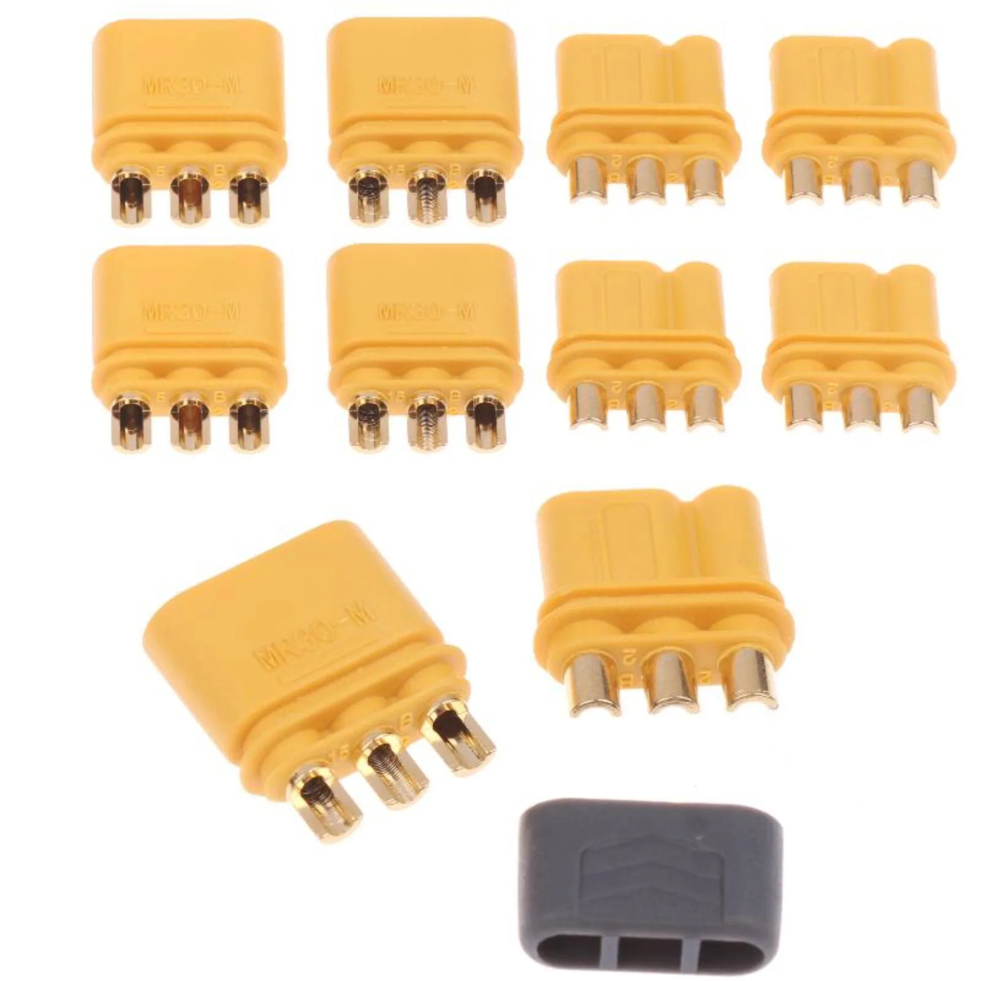 

5Pairs MR30 Male Female Connector Plug With Sheath Housing For RC Lipo Battery Multicopter Airplane Accessories