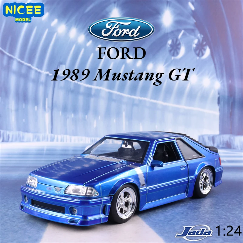 1:24 1989 Ford Mustang GT Muscle car High Simulation Diecast Car Metal Alloy Model Car Toys for Children Gift Collection J128