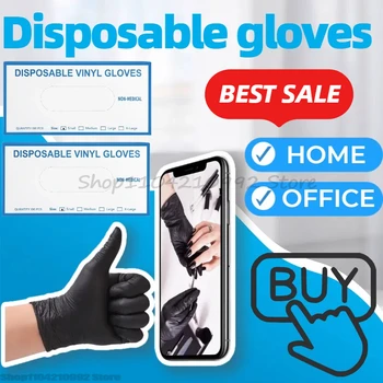 Black S/M/L/XL Latex Gloves Pvc Gloves Disposable Nitrile Gloves Housework Cleaning Car…