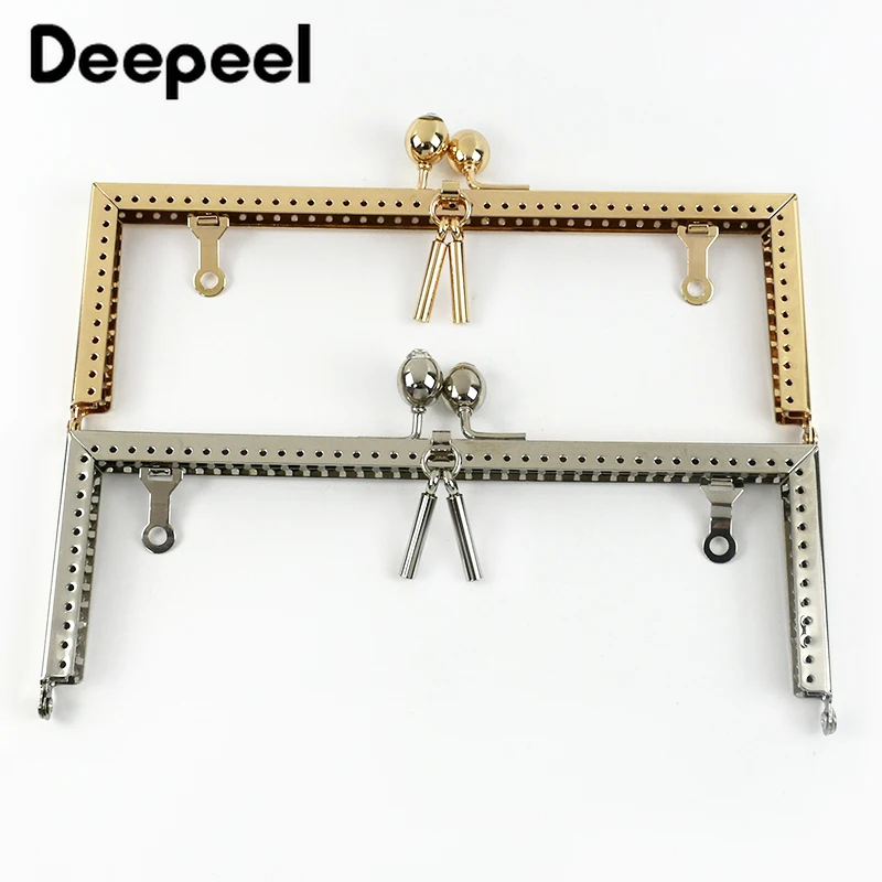 

1Pc Deepeel 20cm Metal Purse Frame Square Bag Handle Sewing Brackets Kiss Clasp for Making Handbags DIY Handmade Accessories