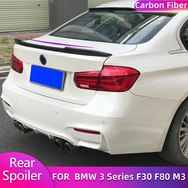 

Carbon Fiber Rear Trunk Spoiler Wings for BMW 3 Series F30 F35 F80 M3 Sedan 2012-2017 Car Racing Rear Spoiler Boot Lid Wing Lip