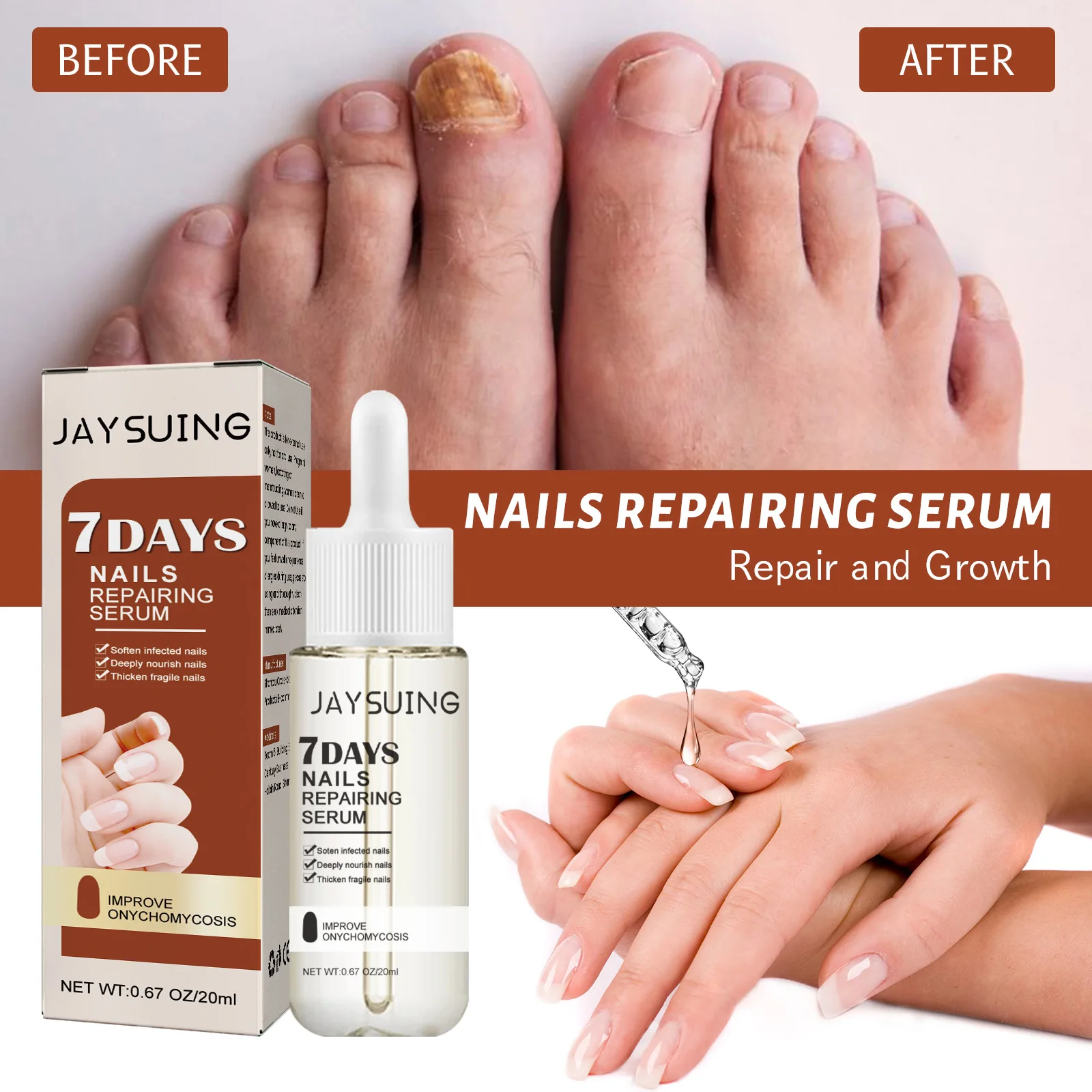 

7-Day Nail Repair essence Repairing Thickened Macadamia Hand Foot and Nail Repair Liquid