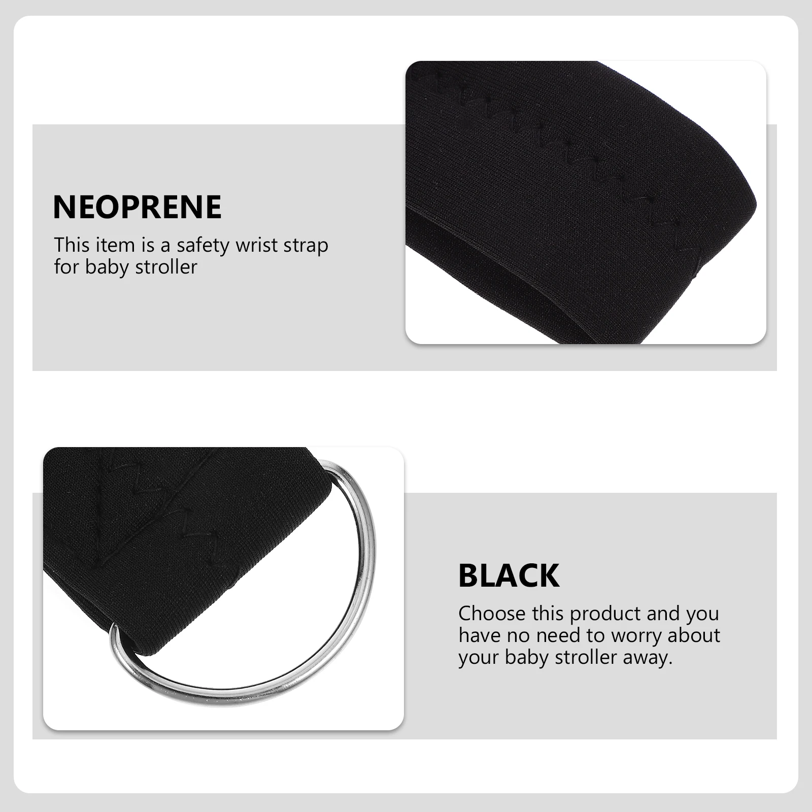 

Secure Baby Stroller Wrist Strap Safety Band for Pushchair Shopping Cart Non-Slip Neoprene Material Safety Wrist Band