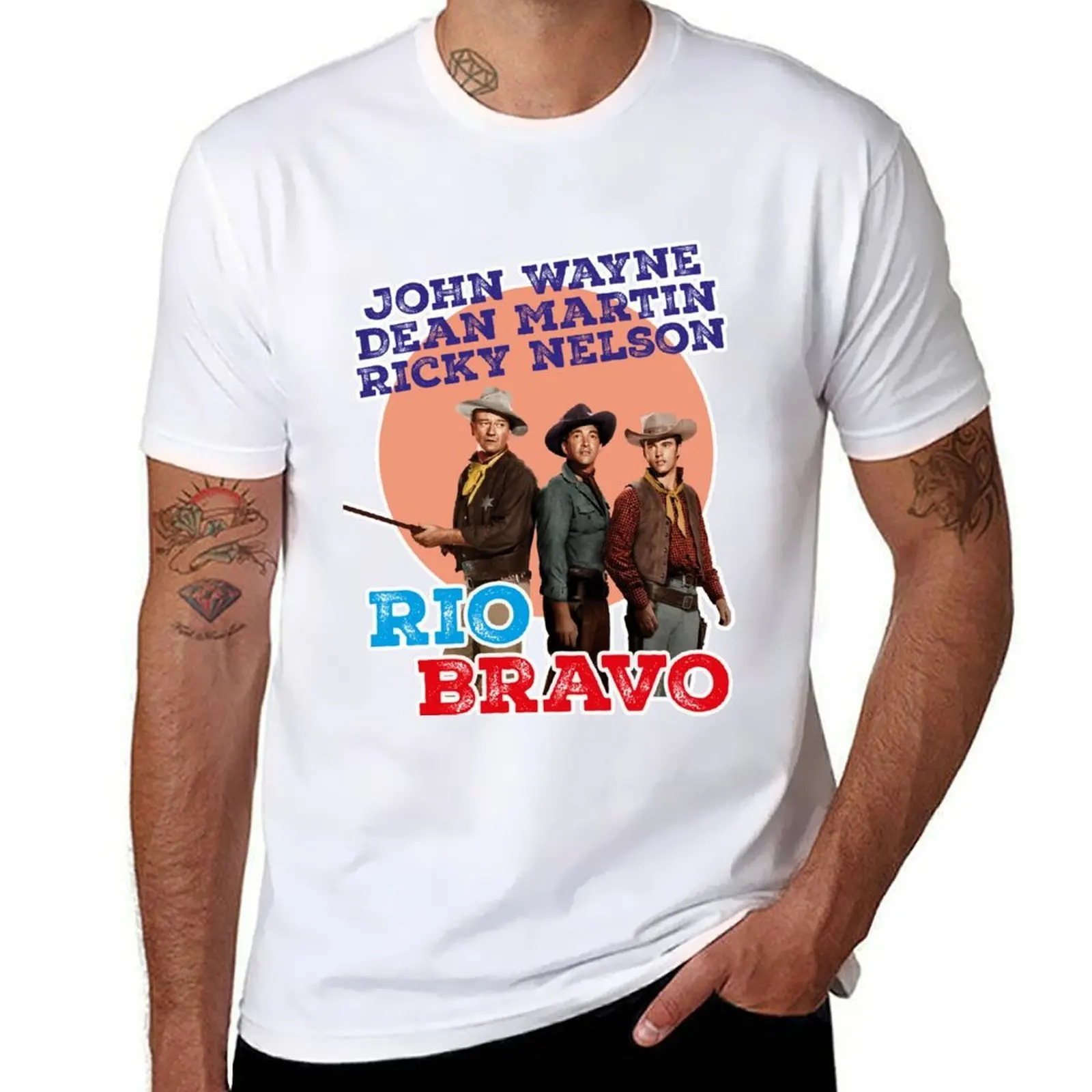 

Rio Bravo, Western, John Wayne, Ricky Nelson T-Shirt essential t shirt t shirts for man pack cotton T-Shirt