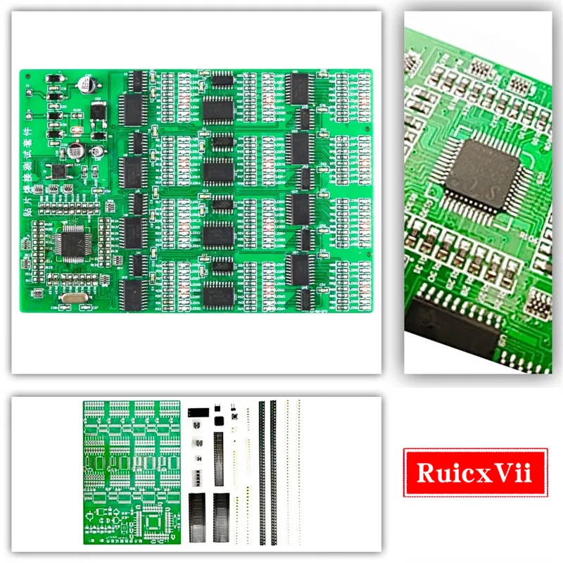 Tablero de práctica de soldadura SMD-SMT, conteo de componentes enormes, LED, Kit de bricolaje, PCB electrónico