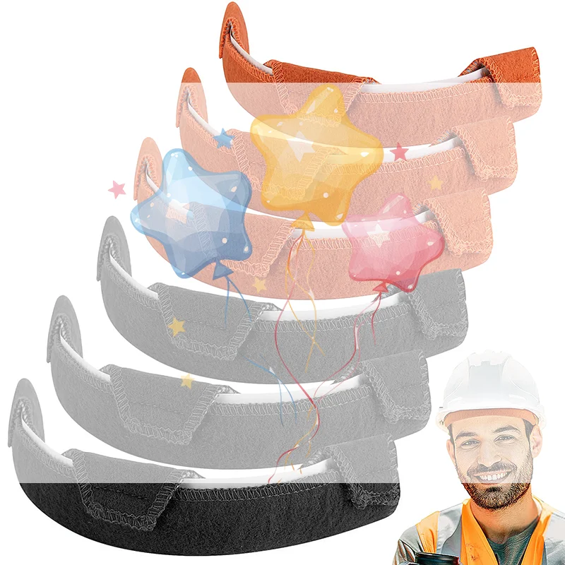 2/6pcs Helmet Sweatbands Hard Hat Welding Sweat Band Cushion Sweatband Helmet Comforter Pad For Summer Headband Sweatband