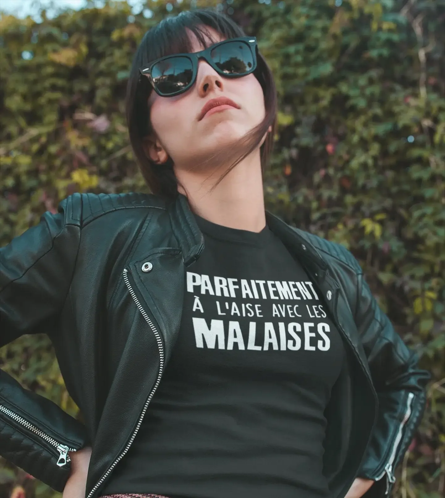Parfaitement à l aise avec les malaises T Shirt col rond manches courtes