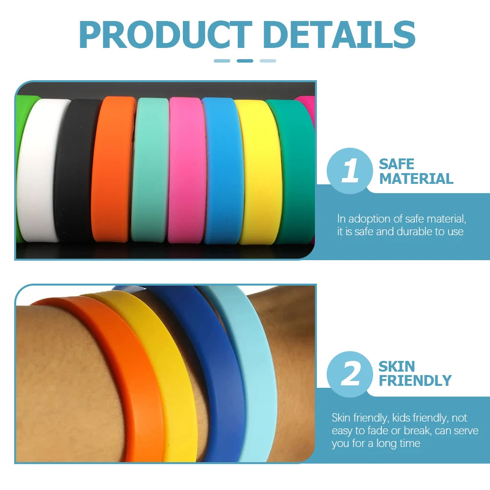 

24 Pcs Light Luminous Bracelet Glow Bracelets Party Neon Silica Gel The Dark Silicone Child