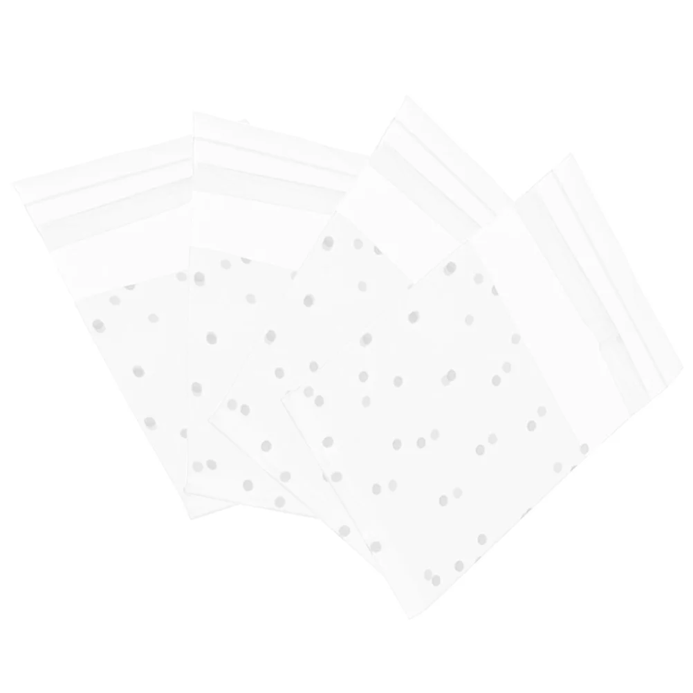

200 Pcs Frosted Dot Self Adhesive Bags Sealing Treat Bags for Candies Snacks Party Favors Birthday Home Use