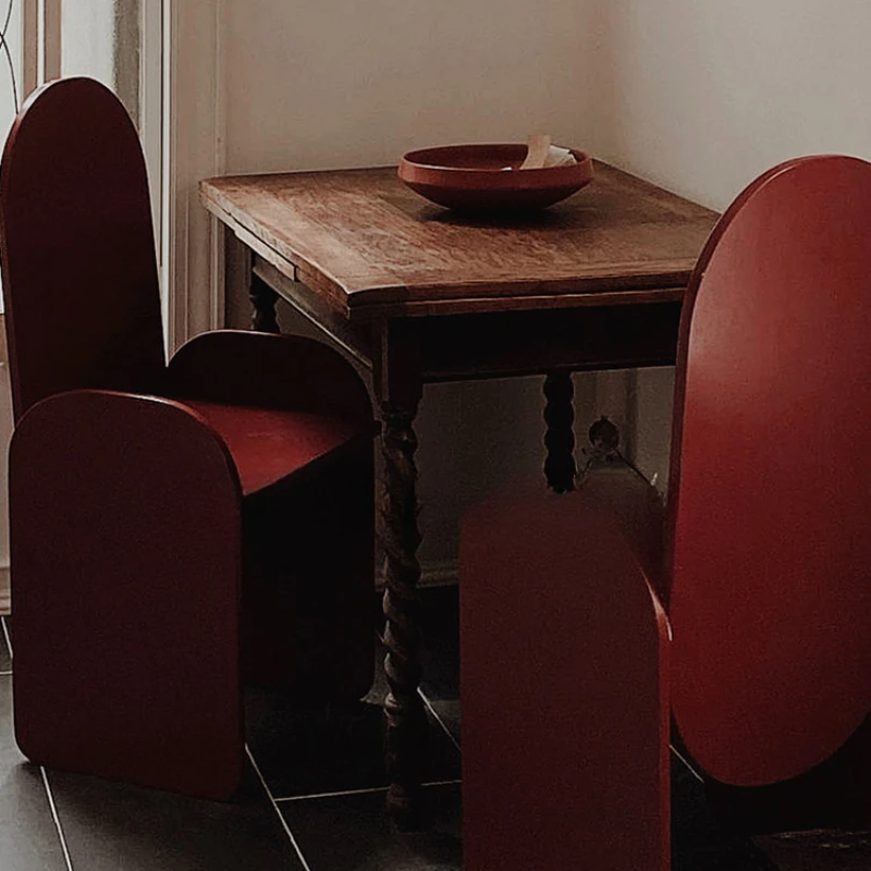 Pre-loved solid wood red chair, high back dining chair, vintage desk chair, bedroom dressing