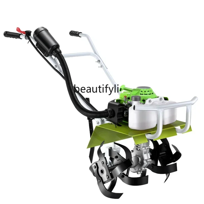 AB02  Trenching scarifier Small micro tiller Multifunctional tiller Agricultural hoe rotary tiller