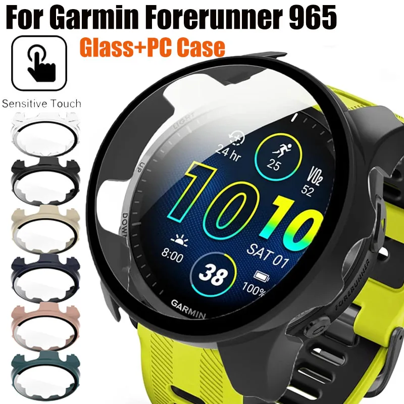 Gehärtetes Glas Displayschutzfolie für Garmin Forerunner 965 PC-Hülle Schutzhülle für Garmin Forerunner 965 Shell Zubehör