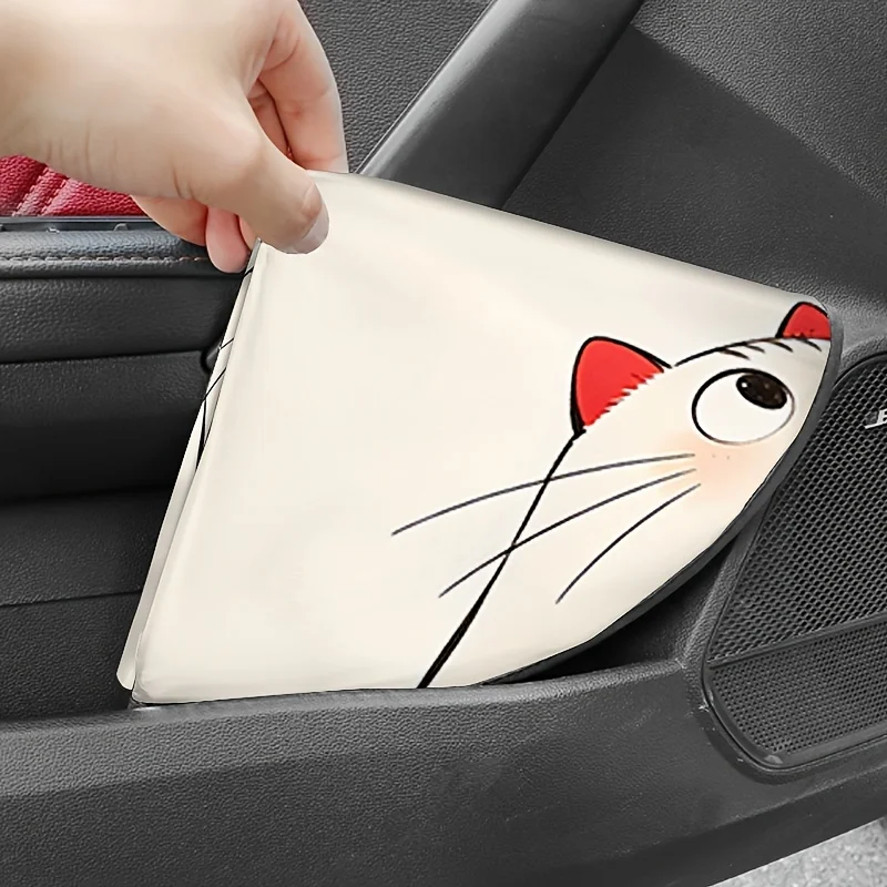 Creative Cat Pattern Car Steering Wheel Visor, Cute Design Blocks Direct Sunlight, Improves Driving Comfort, Suitable For All Ki