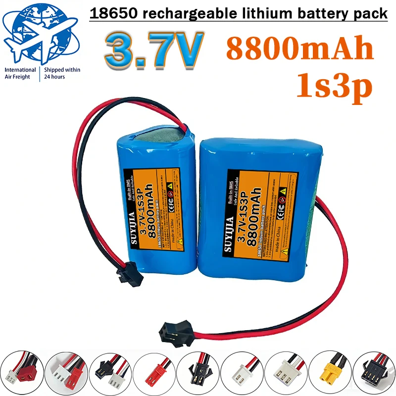 

Аккумуляторный блок 3.7V 18650 (1S3P, 8800 мАч) для радиоуправляемых машин, систем видеонаблюдения, электронных игрушек и DIY-проектов