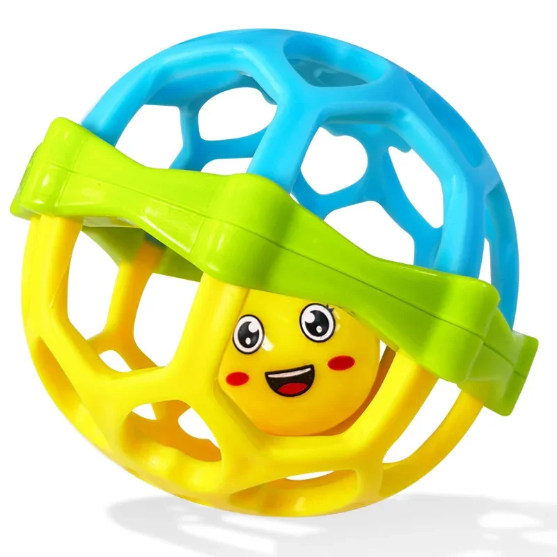 Puzzle Soft Glue Hand Grasping Ball Sound Color Grasping Learning Crawling Baby Toys Ringing Toy 0-1 Years Old