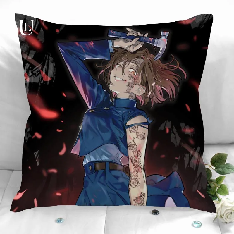 

Kugisaki Nobara Jujutsu Kaisen Pillowcases Square Pillowcase Home Decorative Zipper Pillow Cover 35X35cm40X40cm(One Side)