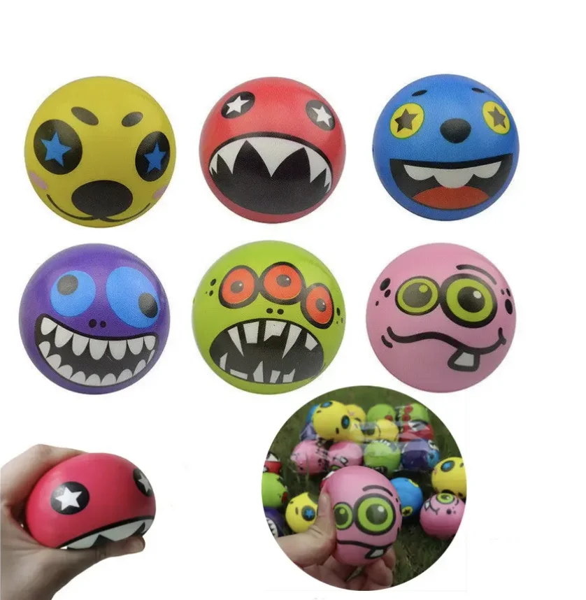 12 sztuk wyciskanie buźki PU zabawna pianka wyraz miękka piłka zabawka gąbka piłka ciśnieniowa dziecięca zabawka sportowa dla dorosłych piłka