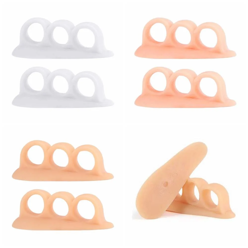 Three Pores Toe Separators Feet Valgus Corrector Foot Care Tools Toe Splitter SEBS Curved and Deformed Toes Toe Spacers Outdoor