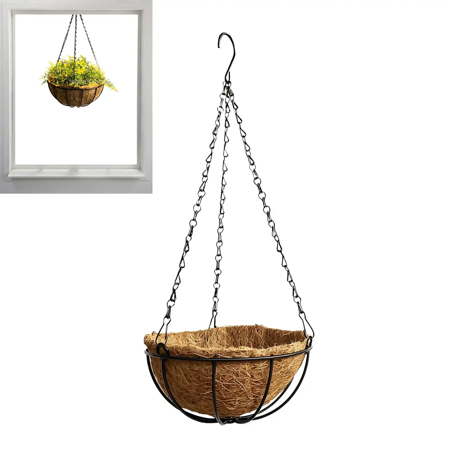 

Indoor Plant Hanger Artificial Flower Container Ceiling Flower Pot Hanger For Home Office Apartment Living Room Kitchen Balcony