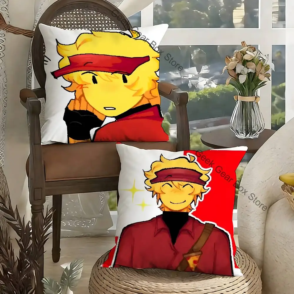 

E-Elliot Anime Pizza Pillow Case cute cartoon anime peripheralsBedroom Sofa Decorative Cushion Cover Soft Cushion Cover