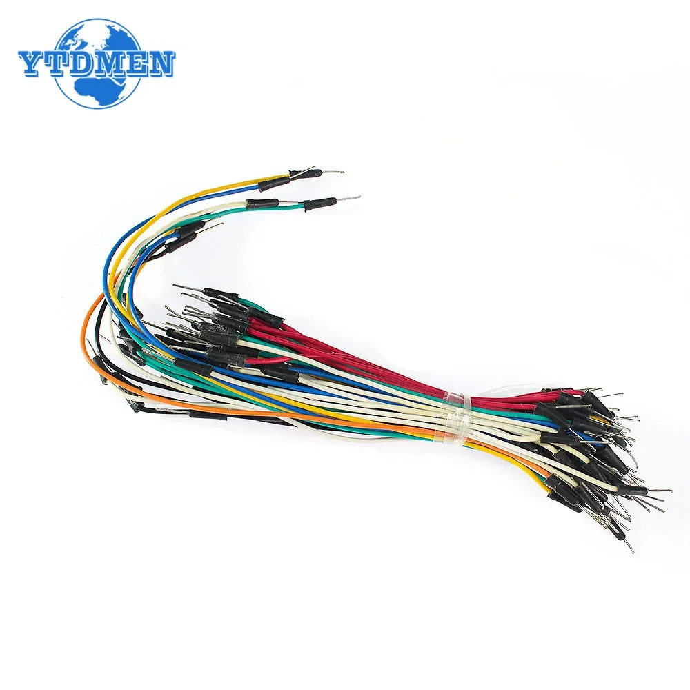 65 قطعة لحام مرنة اللوح سلك توصيل معزز ربط PCB الأسلاك الإلكترونية الخبز مجلس كابل قافز ذكر إلى ذكر لاردوينو