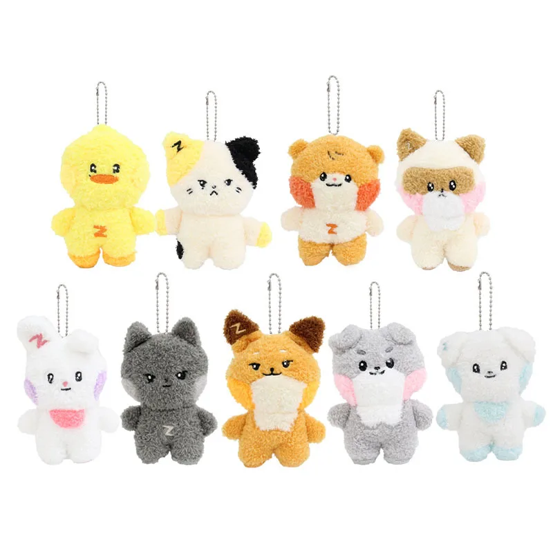 Kpop ZB1-llaveros de peluche de algodón PP, juguete suave y corto de dibujos animados de ZERONI, perro, gato, conejo, regalo para Fans, novedad