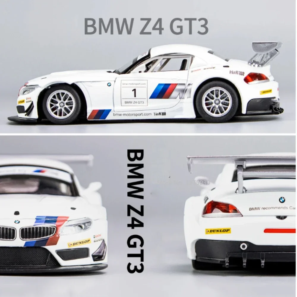 1/24 BMW Z4 GT3 Alloy Model Racing Car Toy Diecast Simulation Sports Car with Sound Light Scale Toys for Children Birthday Gifts