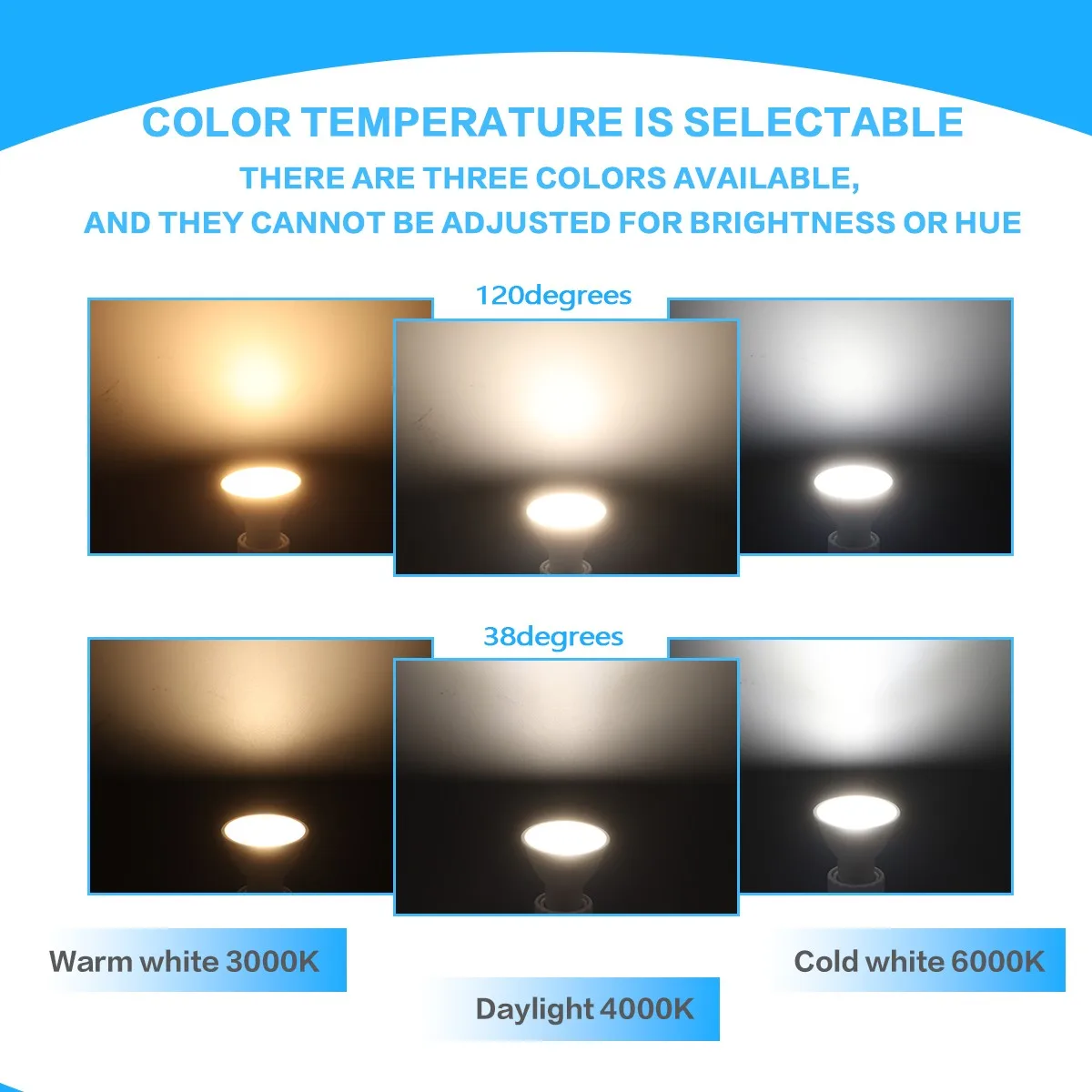 50 قطعة/الوحدة هايت مشرق LED بقعة ضوء GU10 لمبات 3 واط 5 واط 6 واط 7 واط 8 واط 9 واط Ra80 + لا وميض الإضاءة البيضاء الدافئة 3000 كيلو-6000 كيلو للمنزل #4
