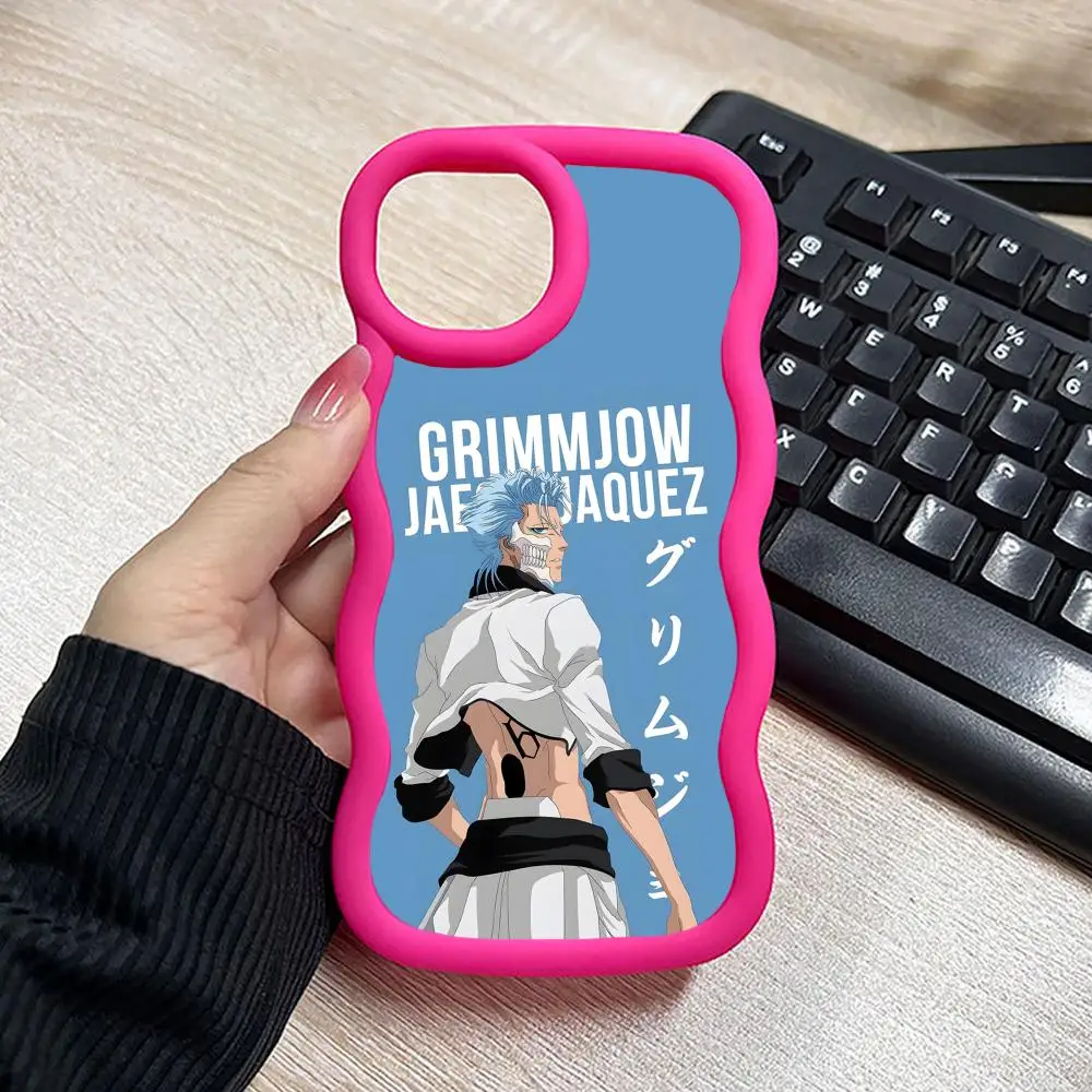 

Grimmjow Wavy Edge TPU Mobile Phone Case for iPhone 17 16 15 14 13 12 11 Air Pro Max Plus Colorful Cover