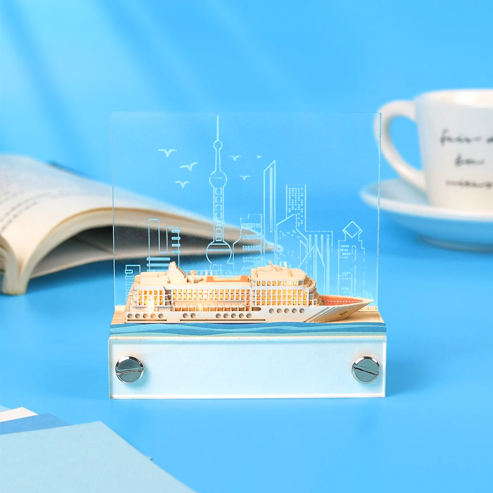 Omoshiroi Block Cruise Ship Tank Airplane Car Model 3D Memo Pad Bookmark Custom Christmas Birthday Gift For Boys