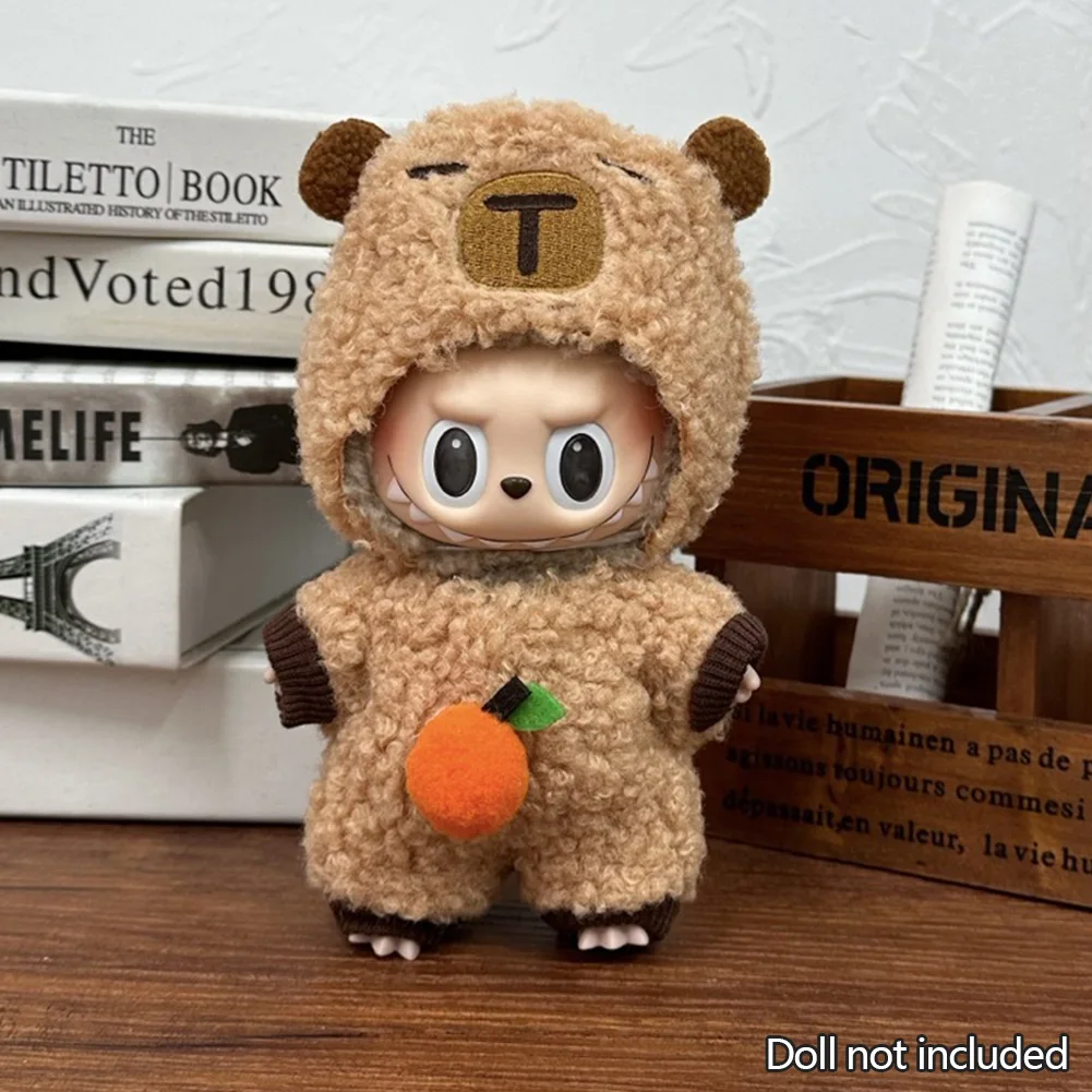 Ropa de moda Ropa Labubu, conjunto de Ropa, accesorios para muñecas de 15/17cm, traje de tirantes de muñeco de peluche Labubu V2 V1