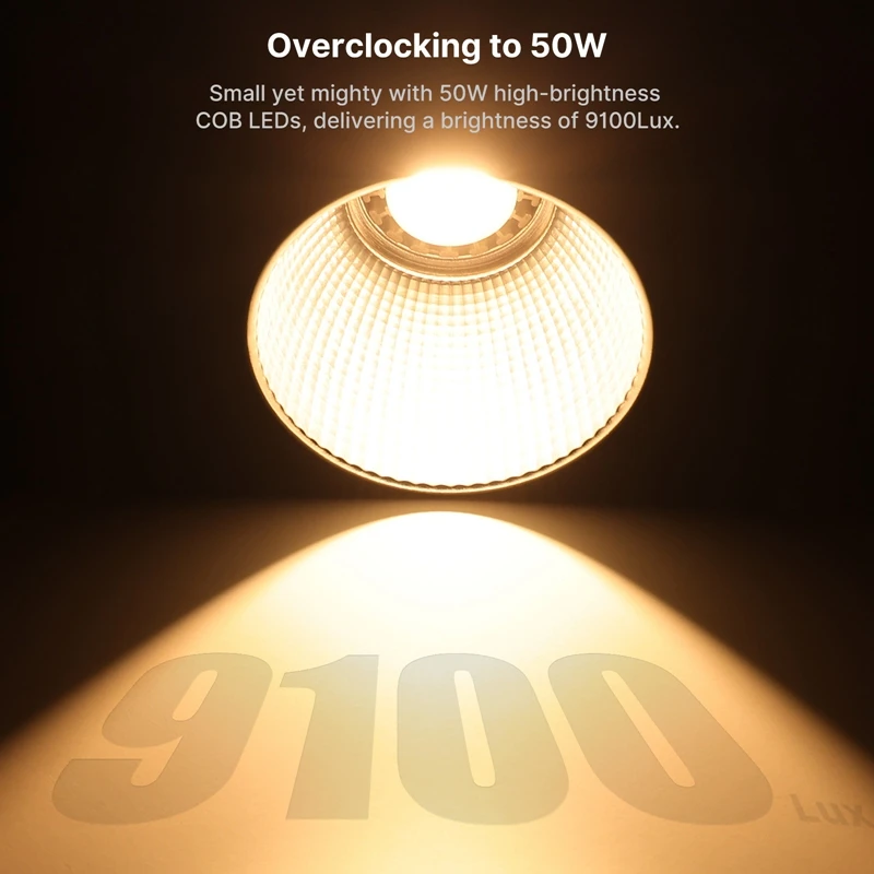 Lampe Vidéo LED Ulanzi 100W - Éclairage Continu COB Portable 5600K Avec Support Bowens LT026 100W