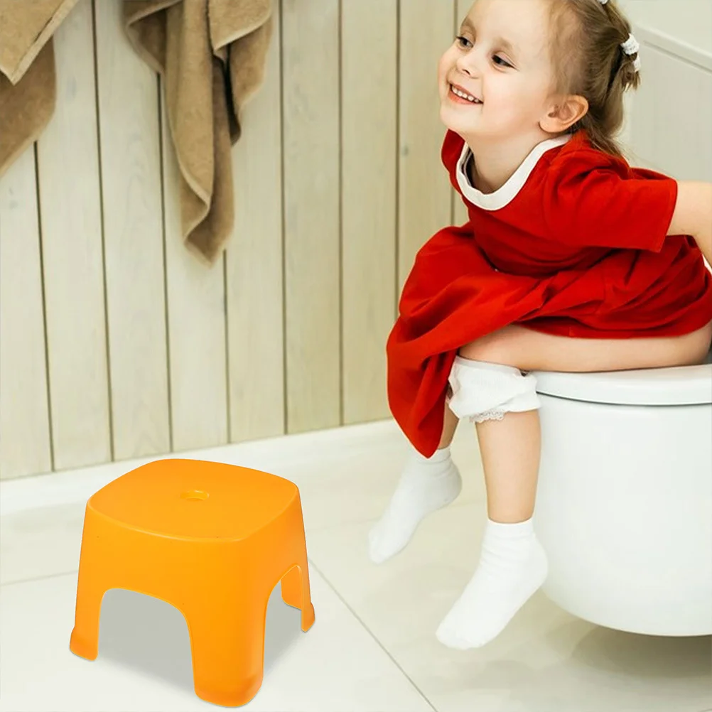 

2 Pcs Shoe Changing Stool Foot for Toilet Stepping Bathroom Footstool Household Plastic