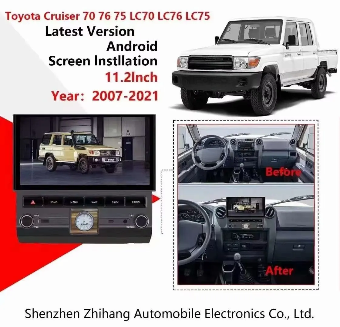 11.5 Inch Car Dvd Car Radio Stereo Android Touch Screen Multimedia Player Carplay for Land Cruiser LC70 LC75 LC76 2005