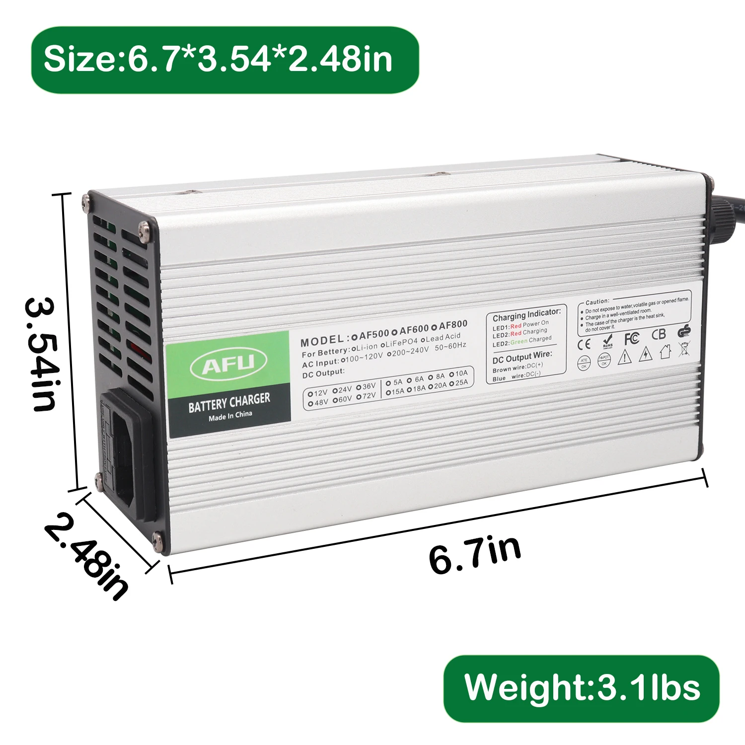 58.4V 10A ładowarka LiFePO4 Usd do inteligentnej ładowarki LiFePO4 51.2V 48V 16S