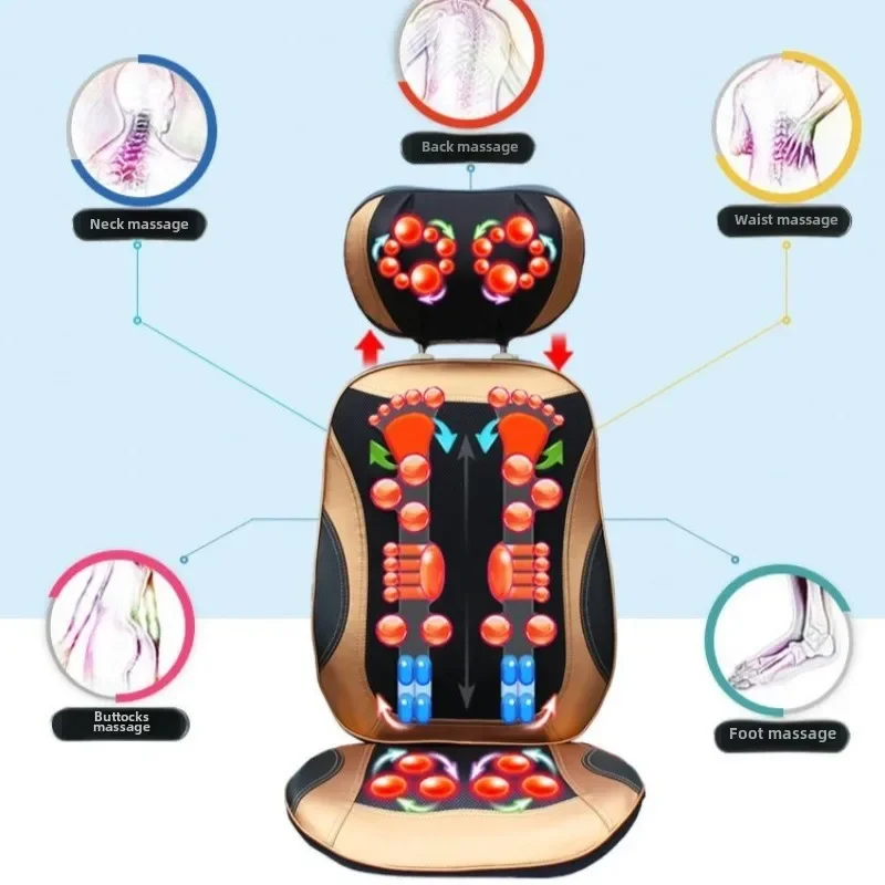 Full Body Large Size Massage Seat Shiatsu Heating Massage Chair Cushion Neck Back Waist Hip Massage Cushion with Roller