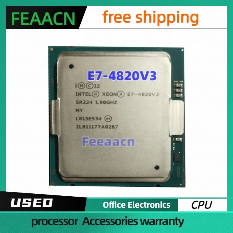 Processador usado Xeon E7 4820V3 10 core 20 thread 1.9G main frequency 115W 25M LGA 2011 cache processor E7-4820V CPU e7 4820v3