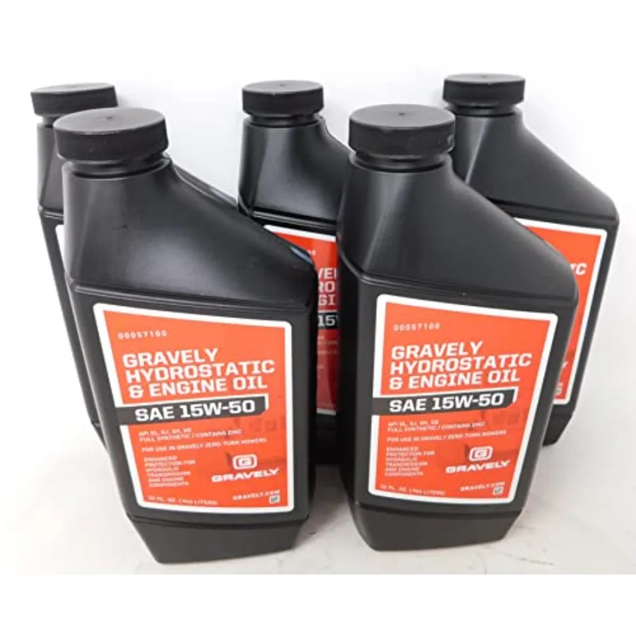 

5-Pack 15W50 Synthetic Hydraulic Fluid Quart 00057100