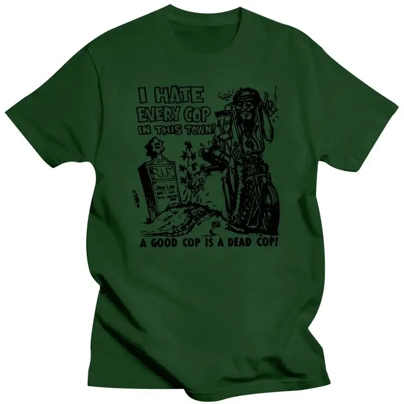 New I Hate Every Cop In This Town Shirt As Worn By Nick Cave T shirt manga vintage anime clothes printing t-shirt vintage 2024