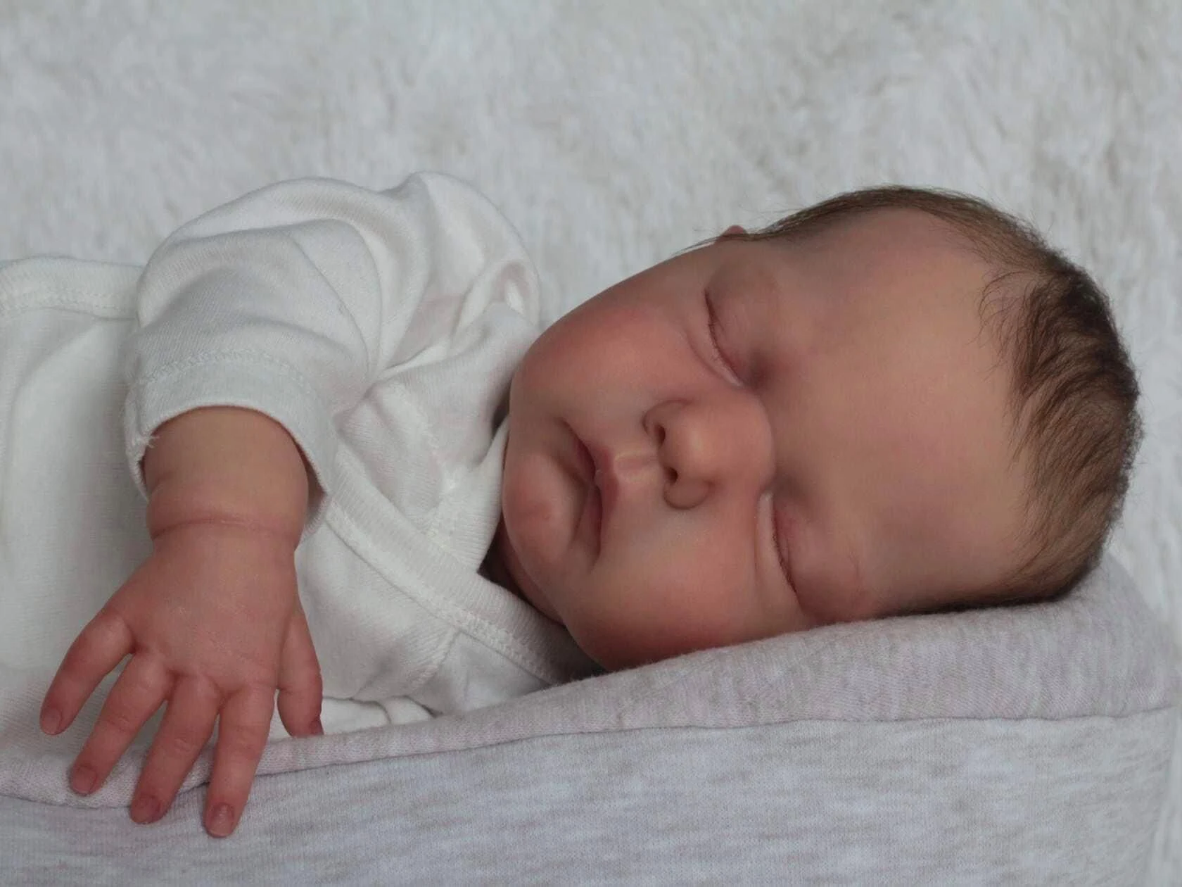 NPK 18'' Ręcznie Robiona Lalka Reborn MARLEY z Widoczną Skórą Malowaną 3D, Włosami Wszytymi Ręcznie, Kolekcjonerska, Realistyczna Lalka Artystyczna na Prezent