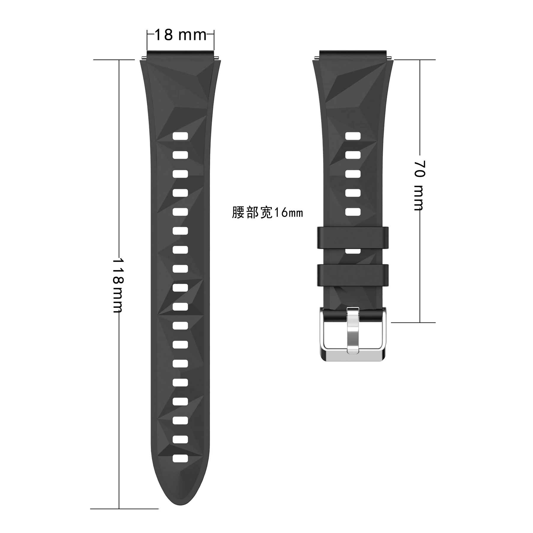 WatchBand For Huawei Watch GT 5 pro 42mm Smartwatch Wristband Strap 18mm Bracelet Fashion Soft Silicone Sport belt with Tpu case
