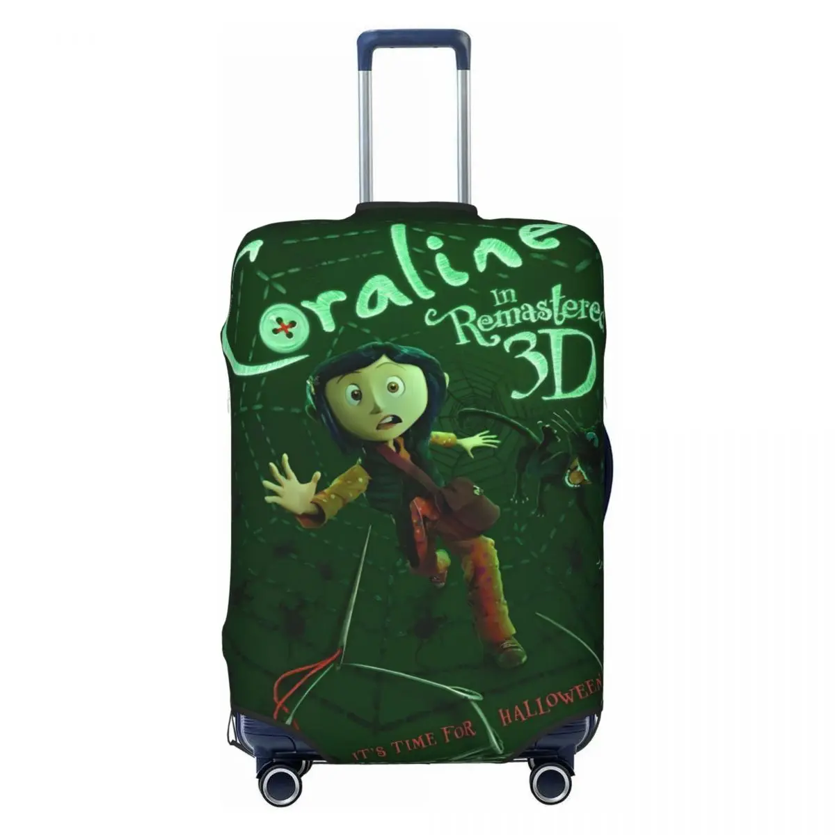 

Пользовательский дорожный чехол для багажа Coraline Twitchy Witchy Girl, эластичный чехол для чемодана из фильма ужасов, подходит для 18-32 дюймов