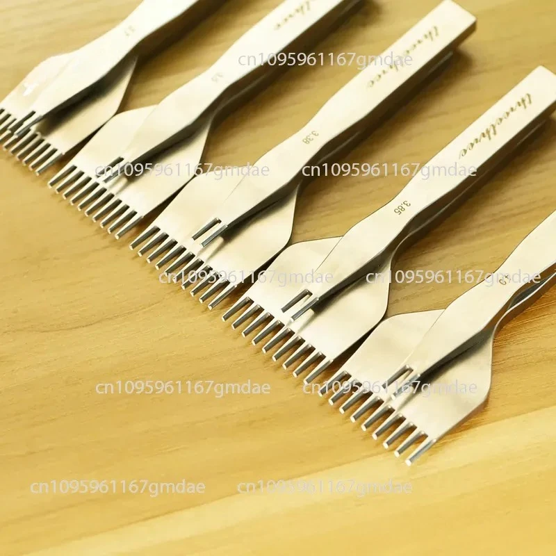 Hexagonal Chop, French Chop, Beginner Leather Punch Stitching Tool Double Wave Stitching Vegetable Tanned Chrome Tanned