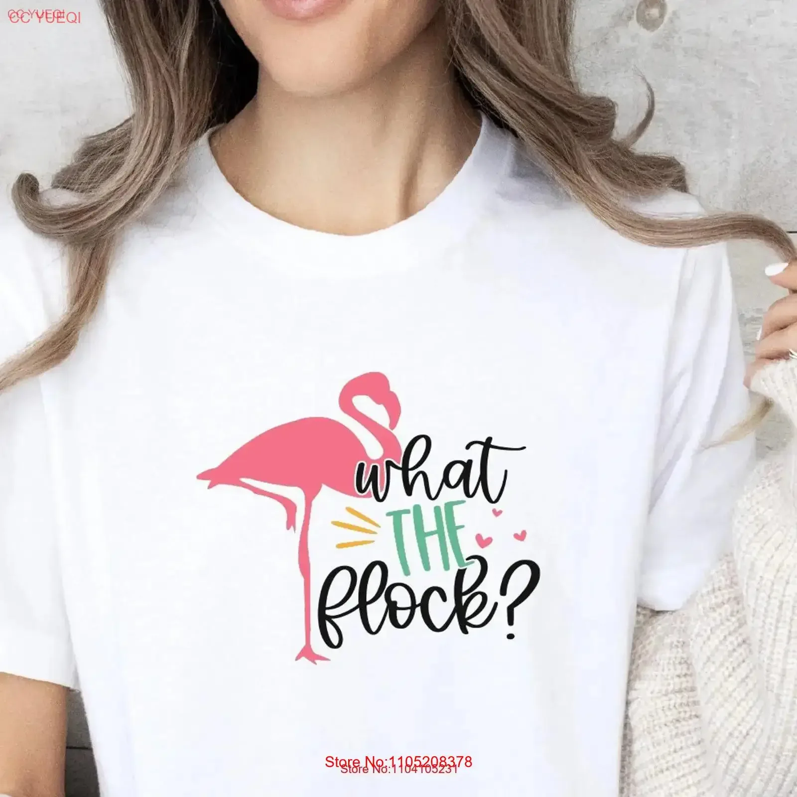 What The Flock Flamingos T Shirt Flamingo Womens Mingo for Women vintage Washed Top For Everyday Wear graphic Casual Soft