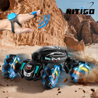 4WD RC Car Toy 2.4G Watch Gesture Radio Remote Control Stunt Car 360° Rotation Twist Drift Climbing Car Toys for Kids Boys Gift